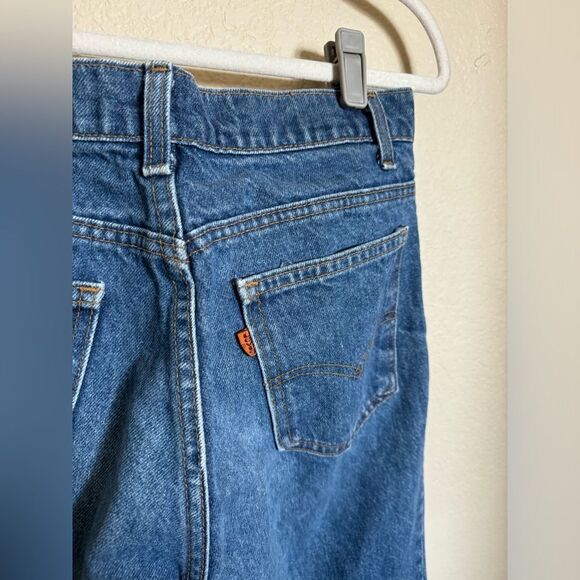 Vintage Orange Tab Levis 517 Boot Cut Jeans Sz 32 x 32 Mid Blue Made In USA - Picture 7 of 8